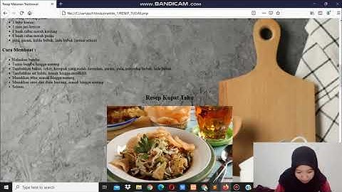 Tugas Project UAS Kelompok 2, Web Programming I, Kelas 19.2A.11, UBSI Jatiwaringin (Resep Makanan)