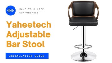 Yaheetech Bentwood Height-Adjustable Bar Stool Installation Guide #barstool