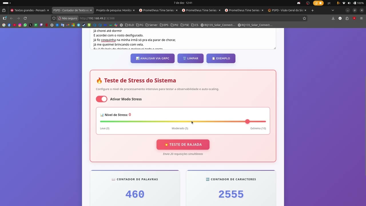 Video apresentação trabalho GRPC-KUBERNETES com Obserabilidade(Prometheus e Grafana)