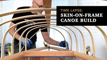 Skin-on-frame canoe build time lapse
