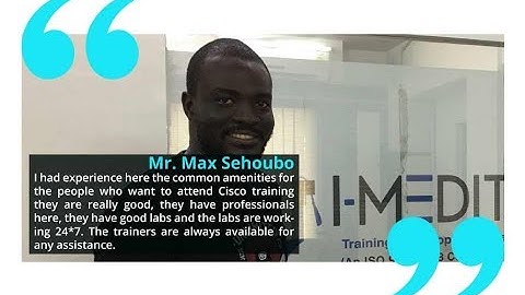 Max Shares his Experience after Completing CCNA Security training from I-Medita