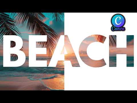 How to Create a Viral Knockout Text Effect in Canva  (Poster Design Hack) 2026
