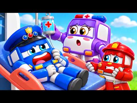 Ah Oh Me Lastimé | Canción de la Pupa | Las Ruedas de la Ambulancia | RoboSquad Canciones Infantiles