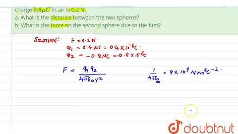 The electrostatic force on a small sphere of charge `0.4muC` due to | Class 12 PHYSICS | Doubtnut
