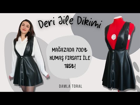 Damla Toral -Deri Jile Dikimi - Leather Gilet Sewing