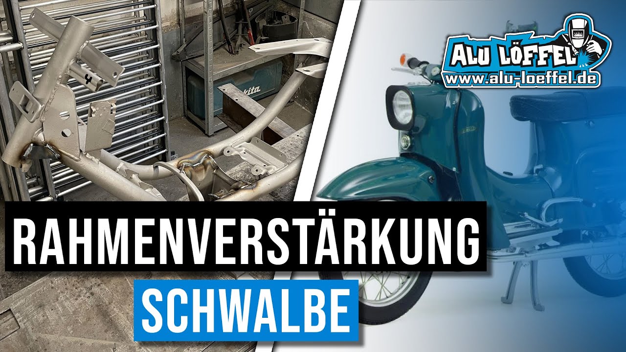 Simson Schwalberahmen verstärken tuning Schweißen Einschweißbleche KR51Schwalbe