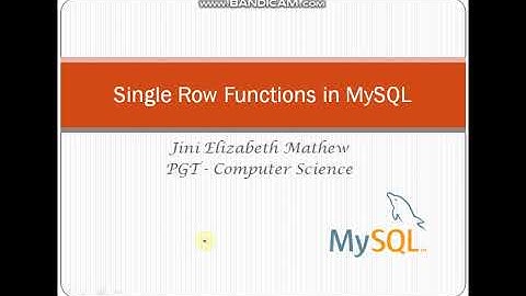 MySQL #30 Single Row Functions Part 1