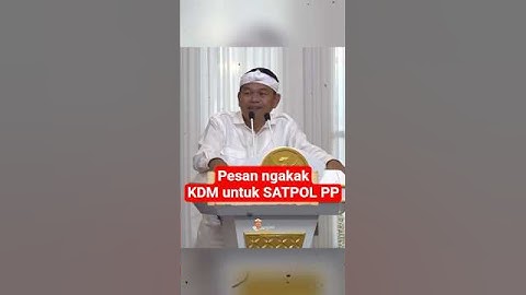 Pesan ngakak KDM untuk Satpol PP #bapakaing #kdm #gubernurjabar