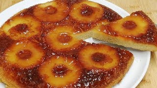 GÂTEAU A L'ANANAS CARAMÉLISÉ CUIT A LA POÊLE ÉCONOMIQUE ET FACILE (CUISINE RAPIDE)