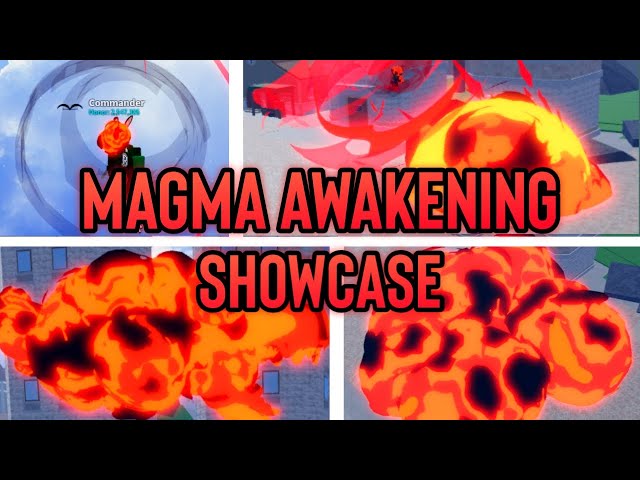 MAGMA FRUIT Showcase (Awakened & Unawaken) In BLOX FRUITS 2023 (Roblox