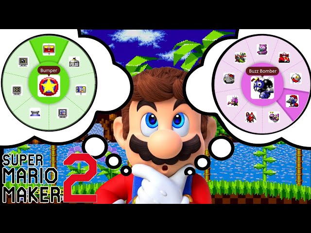 Recreating Sonic the Hedgehog 1 Enemies & Items in Super Mario Maker 2 class=