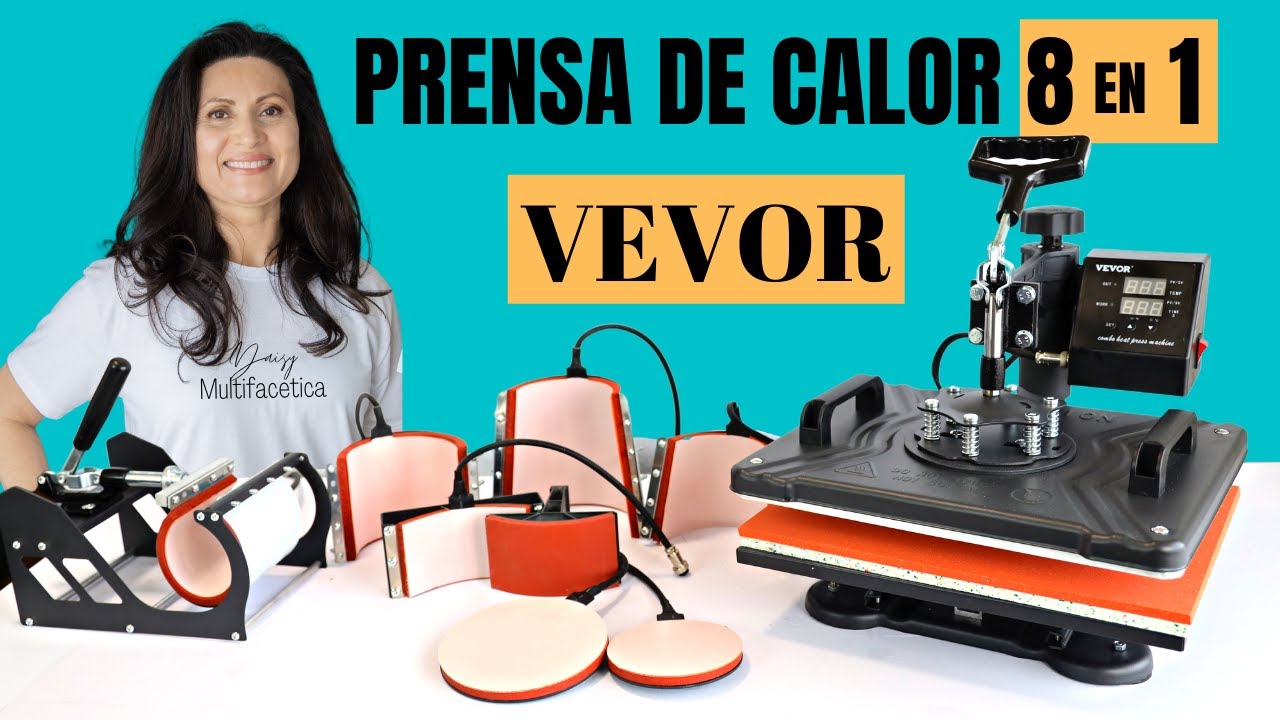 Como usar Prensa Térmica VEVOR 8 en 1 para Sublimación y Mas: Unboxing,  Como Ensamblarla y su Uso. - YouTube