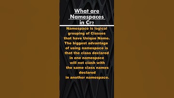 What are Namespaces in C# | #csharp, #coding, #oop