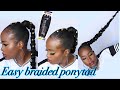 Easy braided kanekolon hair ponytail.