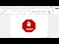 How to create wait traffic sign in word