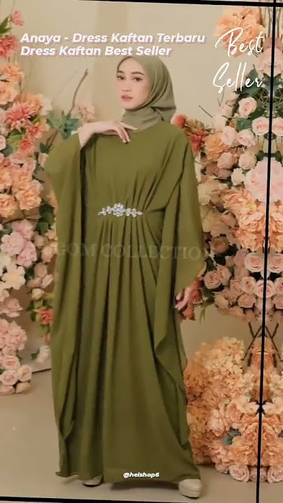 Anaya Baju Kaftan Wanita Terbaru 2024 - Simple Elegan - Bahan Ceruty Gamis Kaftan Lebaran Mewah Baj