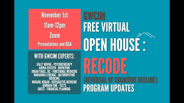 GWCIM ReCODE - Reversal Of Cognitive Impairment Program Virtual Open House