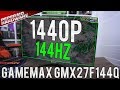 Meu primeiro monitor 144Hz! Gamemax 27 144Hz 1440p 1ms GMX27F144Q / Primeira impressão + teste GSYNC