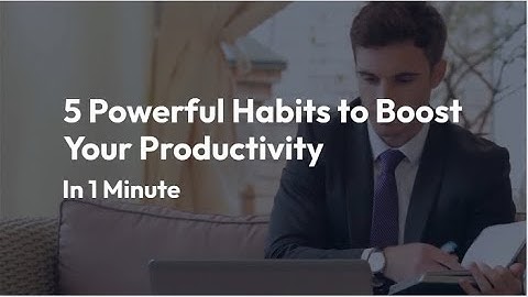 How to BOOST your PRODUCTIVITY in 1 MINUTE?