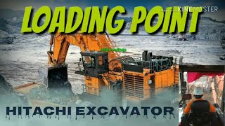 Hitachi Excavator EX2600-6 Digging at loading point