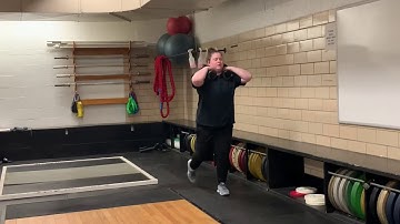 Lunges Walking Forward With Dumbbells On Shoulders