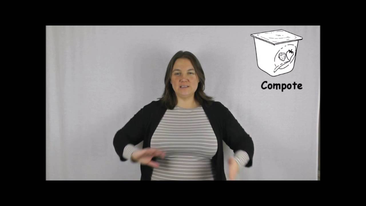 Le signe du jour COMPOTE langage des signes pour bébé YouTube