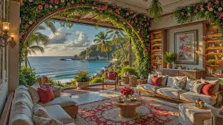 Dreamy Beachfront Café Jazz 🌊 Soft Instrumental Jazz with Peaceful Ocean Breeze Ambience for Calm