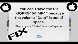 The Volume Data is Out of Space error on iPhone and iPad after iOS update  Fixed