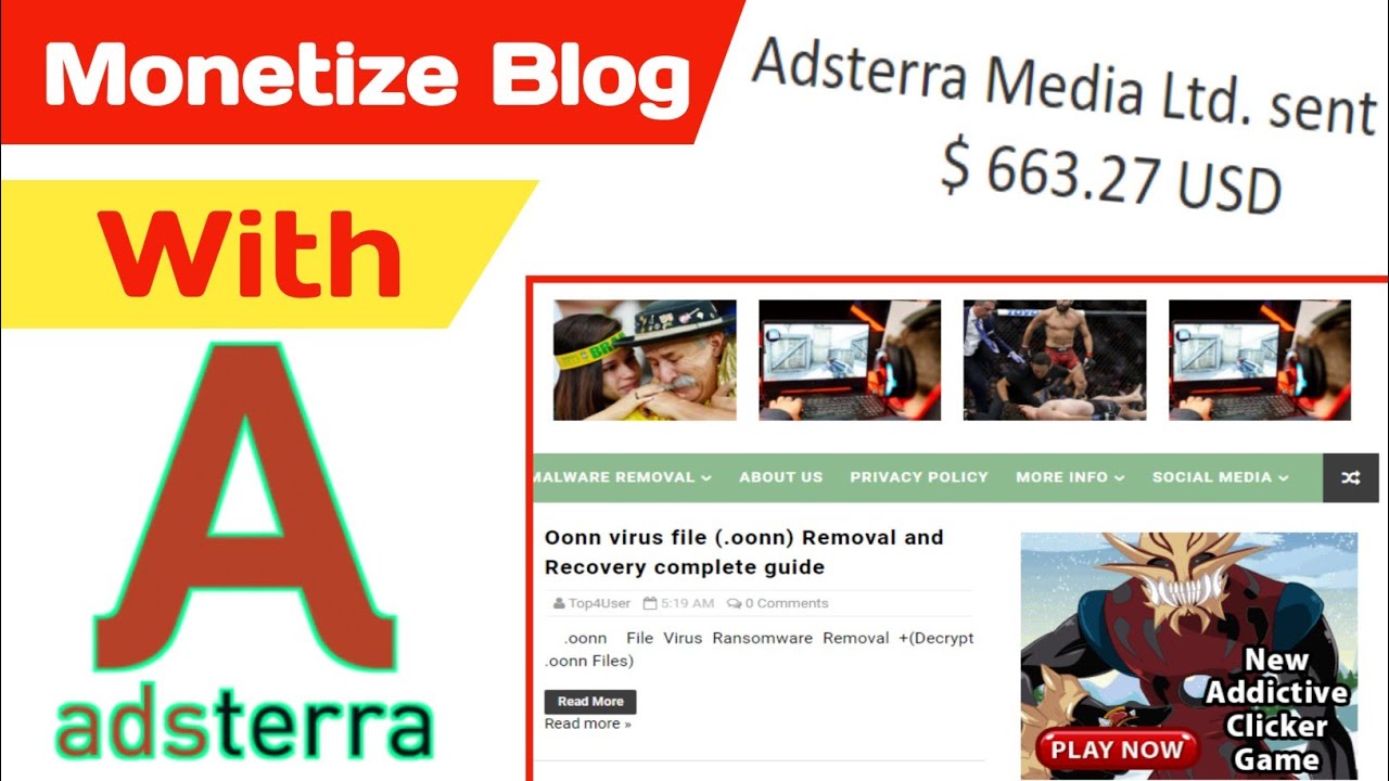 How to monetize blogger with adsterra || Google adsense alternative ...