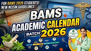 Full BAMS ACADEMIC CALENDAR 2026 BATCH Update