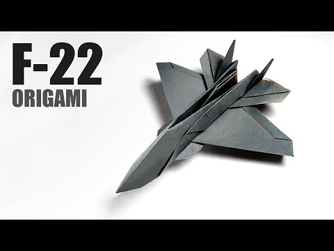 A4용지 한장으로 [F-22] 전투기 종이접기 【ORIGAMI F-22 Jet fighter】