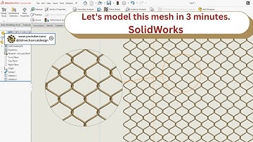 ⚡How to Design a Chain-Link Mesh in #SolidWorks | Equation Driven Curve Tutorial