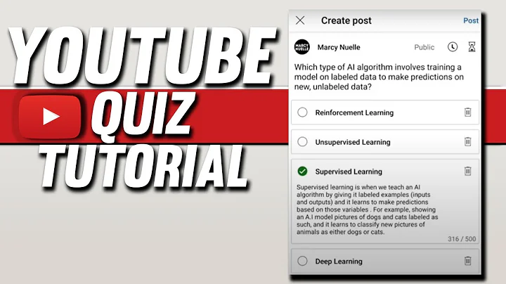 YouTube Community Tab Quiz Tutorial