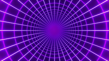4K Looped Round Neon Grid Purple Background