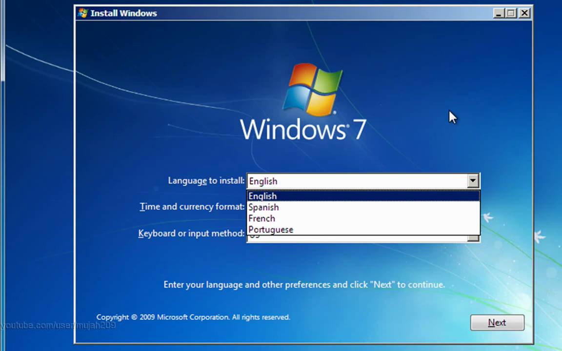 How To Install Windows 7 Full Tutorial Hd Youtube