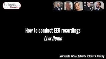 Live demonstration on how to conduct EEG recordings