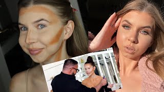 I TRIED FOLLOWING A SCOTT BARNES \& TATI MAKEUP TUTORIAL | JLO MAKEUP | Hannah Besch