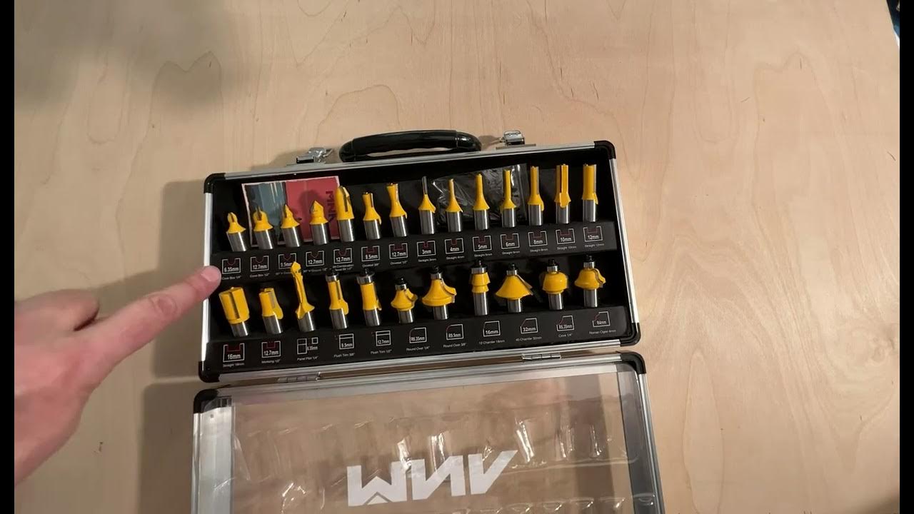 MNA Router Bit Set Review, an interesting combination of sizes in a kit