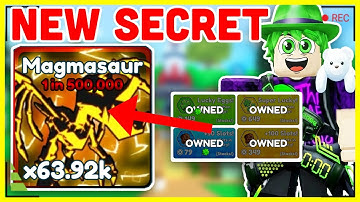 I Got the FIRST EVER NEW Secret Pet! #1 Magmasaur in Tap Simulator 😱🔥