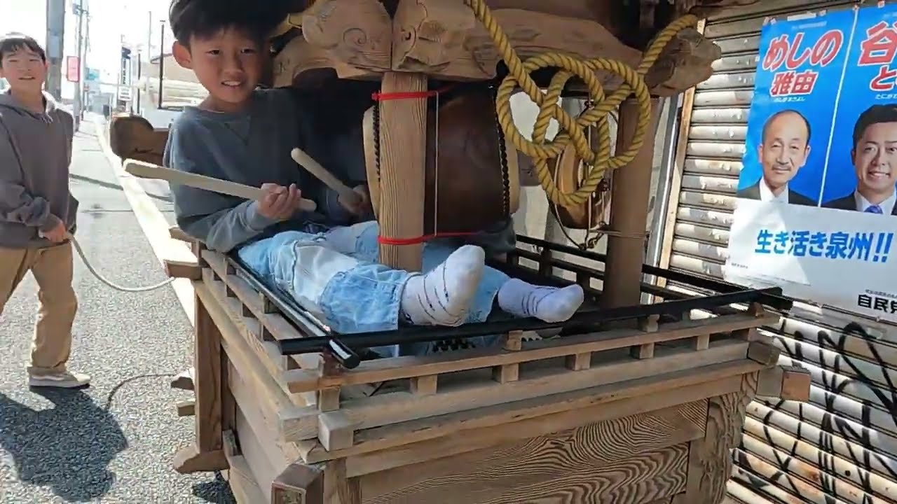 【#子供達 6人❗️#地車曳行 ❗️ブレーキテスト✨ 】無事 入庫 令和５年３月31日ひとコマ✨