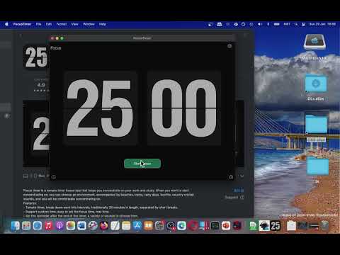 [MAC OS] Focus timer time keeper : Basic Overview (Mac App Store)