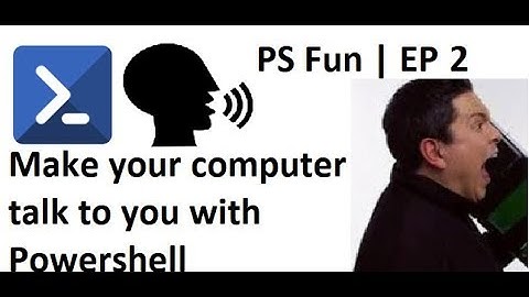 Beginner Powershell fun 2  | Text to speech in Powershell, outputting a string to a robot voice 🤖
