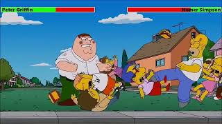 Most Viewed Video Homer Simpson Vs Peter Griffin Fight Healthbars Part Two Drive A School Bus