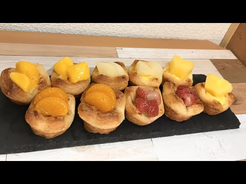 至福のひと時😋宝石みたいな「ひとくちフルーツデニッシュ」を作って