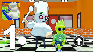 Pizza Shop Escape Obby - Gameplay Walkthrough Part 1 - Evil Pizzeria Escape (Android, iOS)