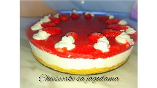 Cheesecake sa jagodama/strawberry cake🍓,brzo,jednostavno,a tako ukusno 🥰🥰🥰🥰