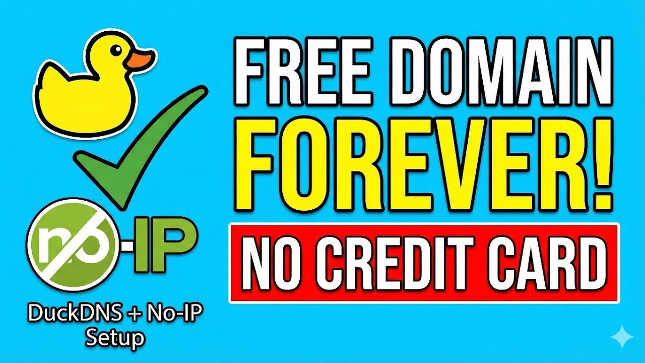 How to Get a Free Domain Name Forever (No Credit Card) | DuckDNS & No ...