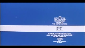 A Universal Picture/MPAA Rating Card (PG, 1974)