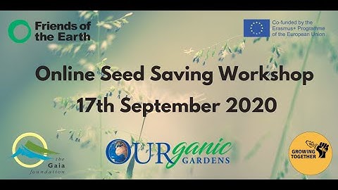 Online Seed Saving Workshop with Ourganic Gardens & The Gaia Foundation - 17th September 2020
