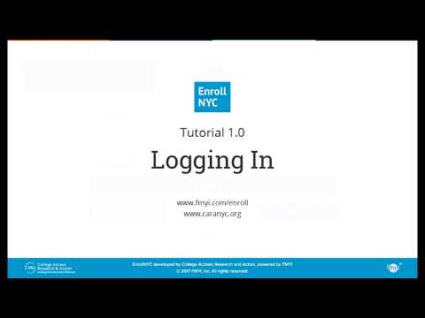 Enroll NYC™ Tutorial 1.0 – Logging In